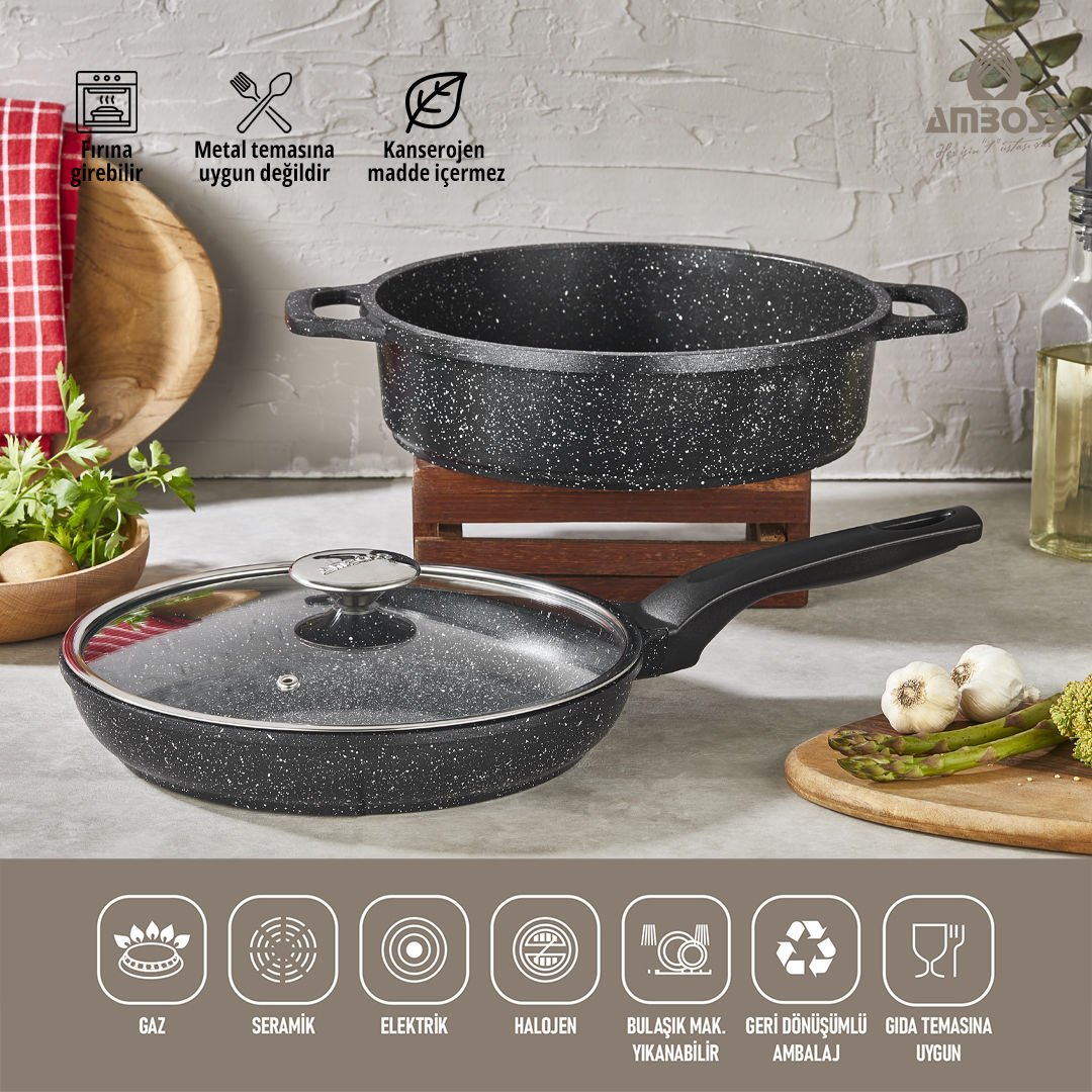 Amboss 3 Parça Granit Set